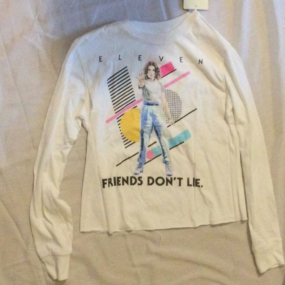 Women’s Stranger Things White Crop Top